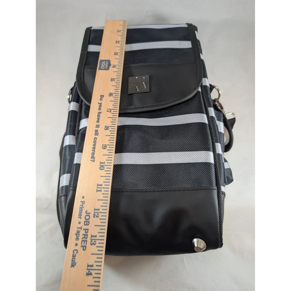 Savvy Outdoors Insulated Wine Tote Bag 2 Bottle Carrier‎ w/ Teal Tumbler Striped